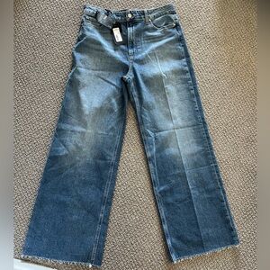 NWT PAIGE Anessa High-Rise Wide-Leg Jeans! 31x31